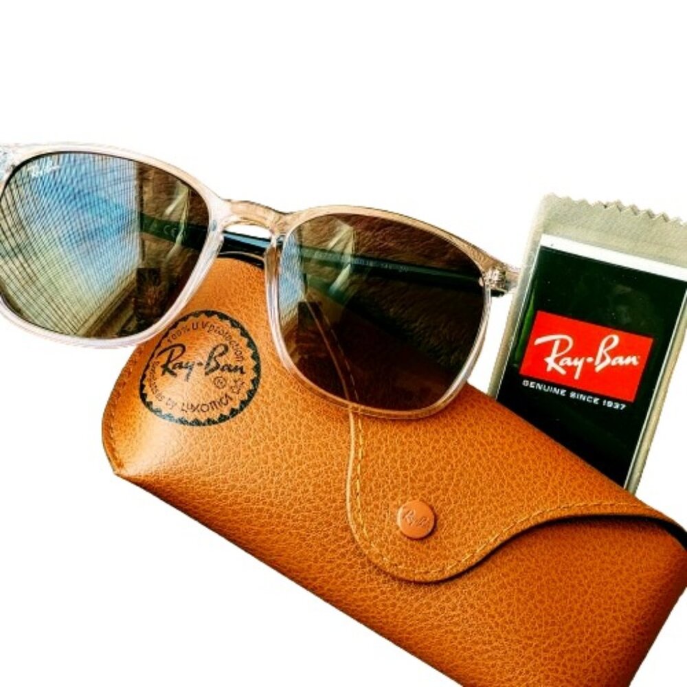 NEW · Ray-Ban Sunglasses · Polished · Gradient Grey · Square · RB4387 · Classic